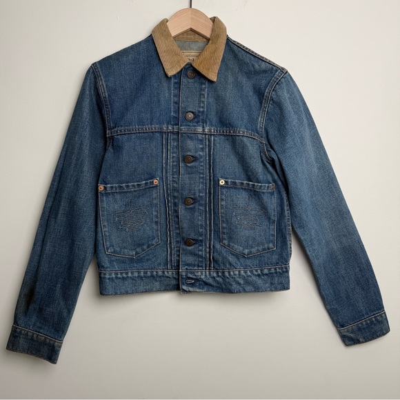 Polo Ralph Lauren Cone Mills New Flat Denim Trucker Jacket Burnished S